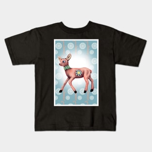 Blue reindeer xmas Kids T-Shirt